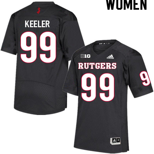 Women #99 Ryan Keeler Rutgers Scarlet Knights College Football Jerseys Sale-Black